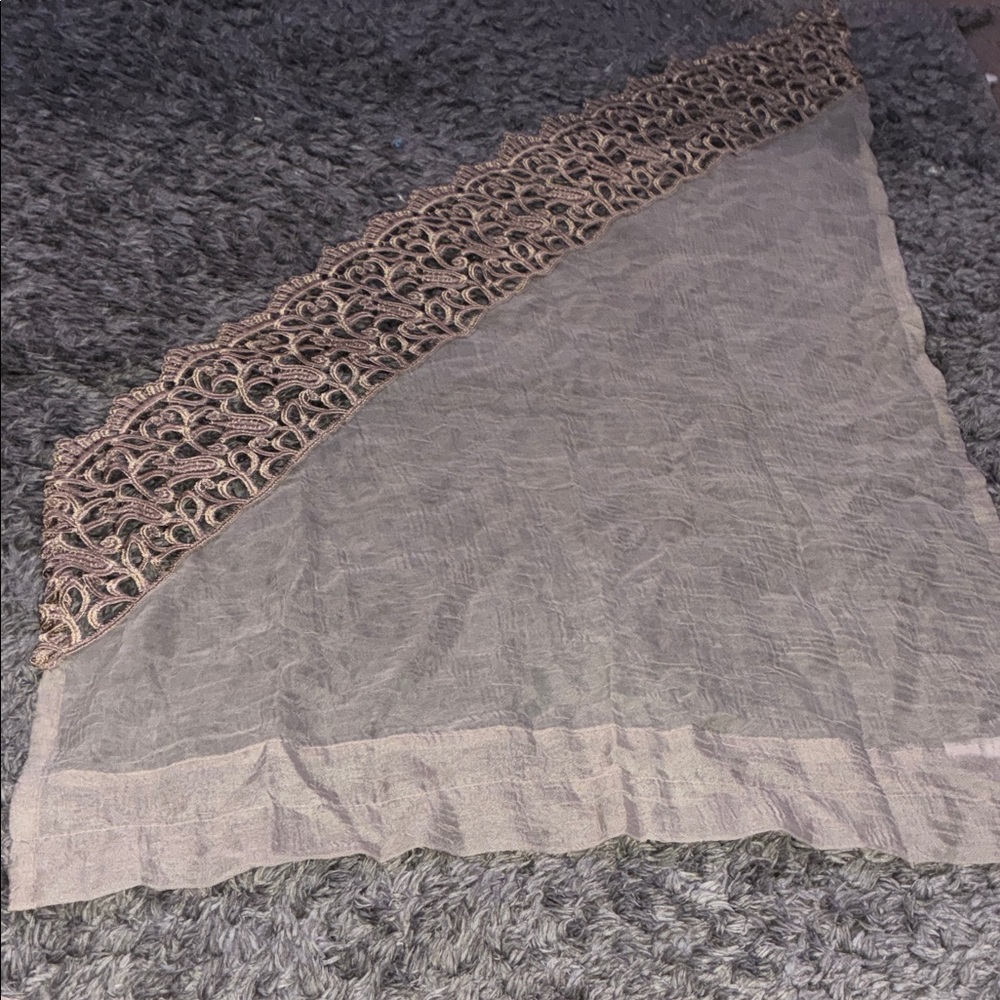 Light Taupe Lace Trim Women's Skirt